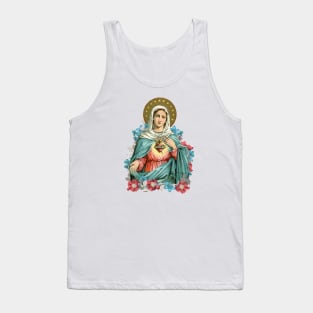 Immaculate Heart of Mary Blessed Mother Catholic Vintage Tank Top